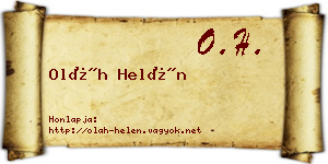 Oláh Helén névjegykártya